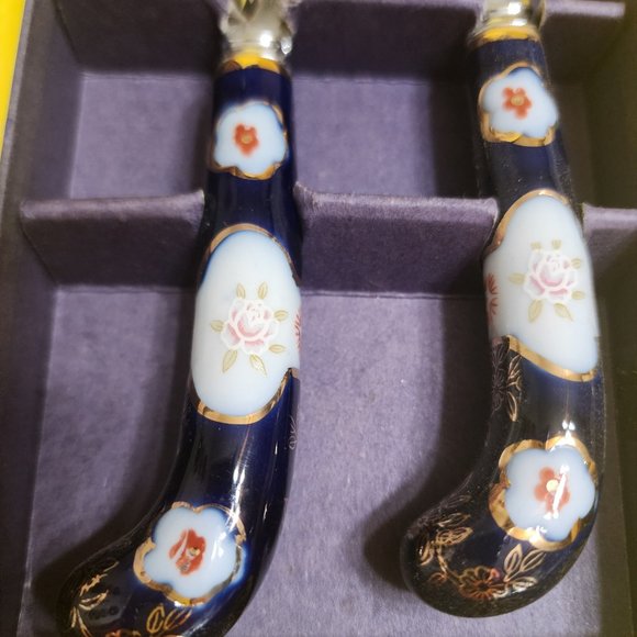 2-piece Vintage servers with ceramic handles - never used, Prill Sheffield Eng - Picture 3 of 8